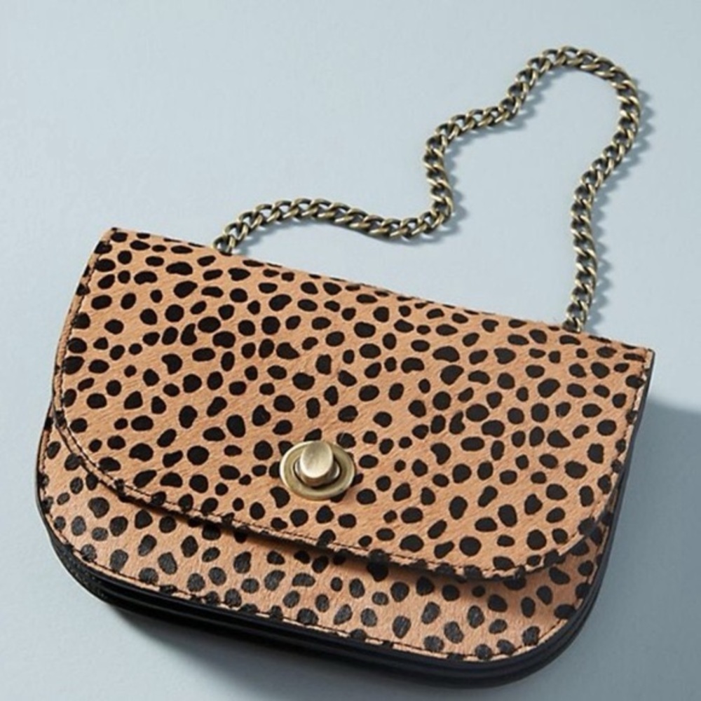 Anthropologie Leanne - calf hair & leather crossbody
